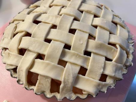 アップルパイ アップルパイ アップルパイ,りんごパイ,りんごの写真素材