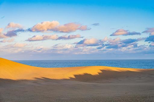 鳥取県　鳥取砂丘の風景 鳥取砂丘,日本の風景,自然の写真素材