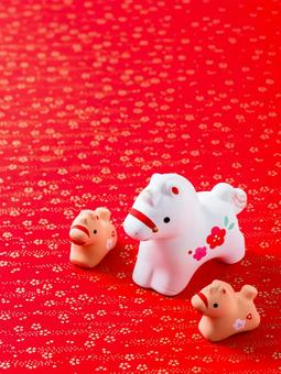 新年　2026年　午年 2026年,令和8年,年賀状の写真素材