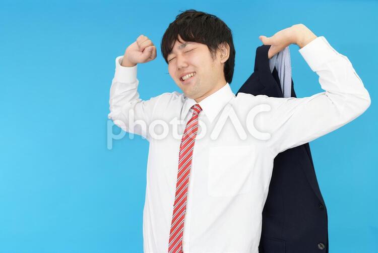 疲れた表情のビジネスマン 男性,ビジネスマン,男の写真素材