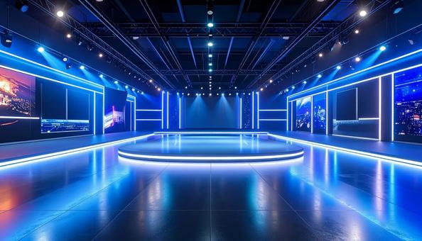 クールな照明のスタジオの写真