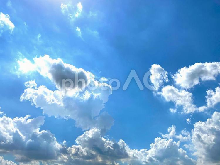 爽やかな青空と雲 青空,雲,空の写真素材