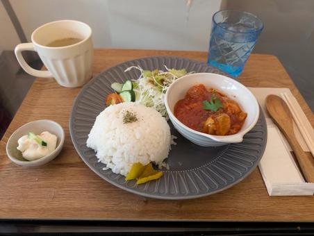 日替プレート鶏のトマト煮 日替プレート鶏のトマト煮 カフェ,カフェ飯,ランチの写真素材
