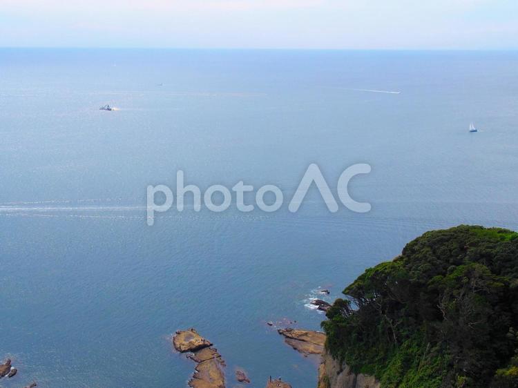 江の島　相模湾 磯,民家,住宅街の写真素材