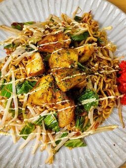 ポテト入り焼きそば2 焼きそば,ポテト入り焼きそば,足利名物の写真素材