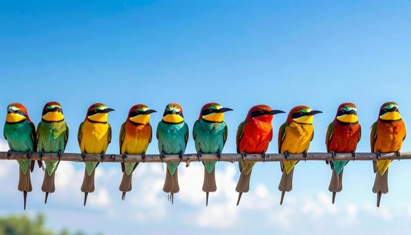 カラフル、極彩色の鳥の写真 カラフル、極彩色の鳥の写真の写真