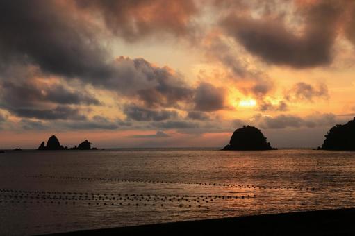 西伊豆町の素晴らしい夕陽 西伊豆町の素晴らしい夕陽の写真