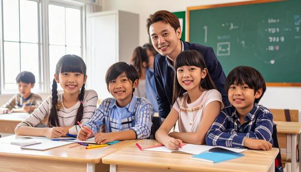 教育 英会話教室でレッスンを受ける子供 教育 英会話教室でレッスンを受ける子供の写真