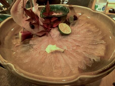 のどぐろの薄造り のどぐろの薄造りの写真