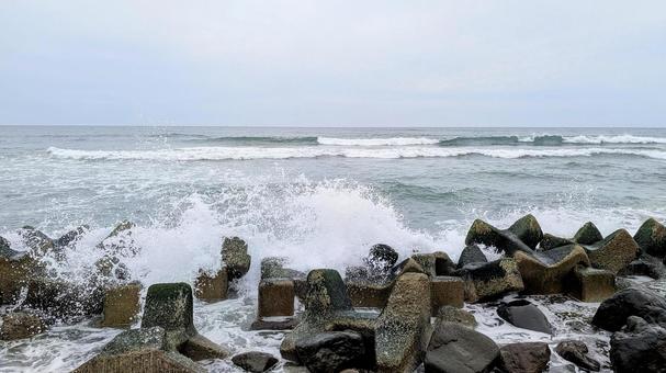 一ツ葉浜 一ツ葉浜 一ツ葉浜,太平洋,海の写真素材