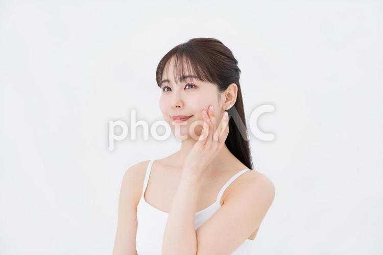 ミドル女性のスキンケアイメージ ビューティー,30代,日本人の写真素材