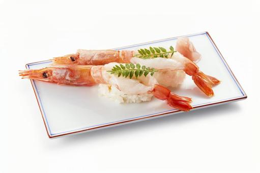 有頭生海老の握り寿司 有頭生海老の握り寿司の写真