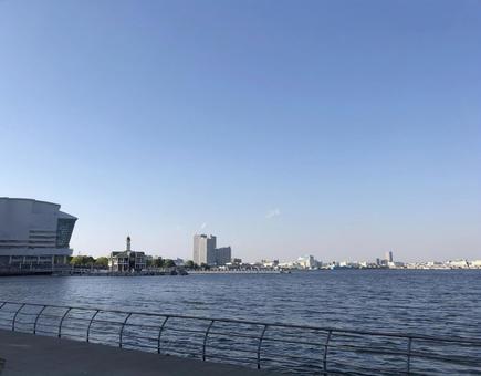 臨港パーク 海  臨港パーク 海  臨港パーク,みなとみらい,海の写真素材
