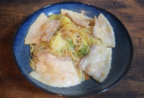 豚バラと白菜のあんかけビーフン 豚バラと白菜のあんかけビーフン ビーフン,豚肉,豚バラの写真素材