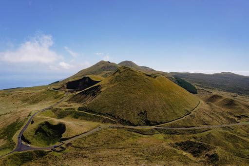 ピコ島　緑の絶景 ピコ島,アゾーレス諸島,ポルトガルの写真素材