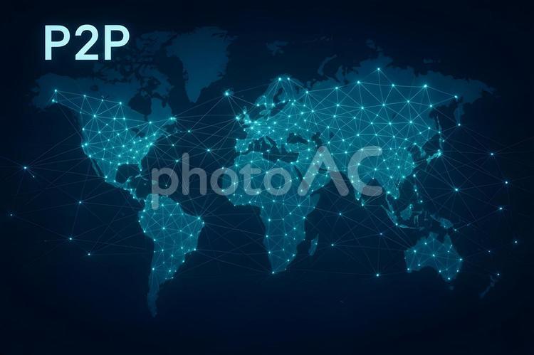 世界ネットワーク結節点 ネットワーク図,接続マップ,分散網の写真素材