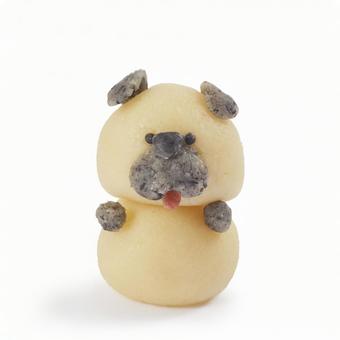 マジパンでつくったわんこ パグ マジパンでつくったわんこ パグの写真