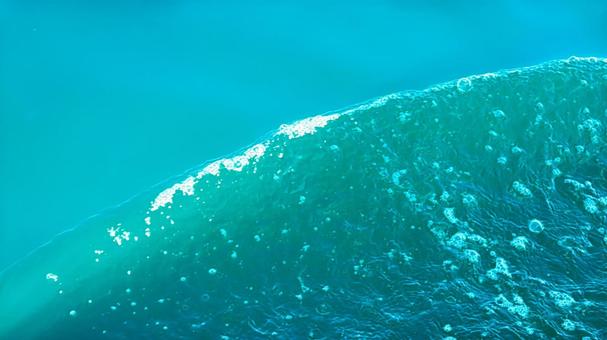 エメラルドグリーンの海の波景色 エメラルドグリーンの海の波景色 波,海面,水の写真素材