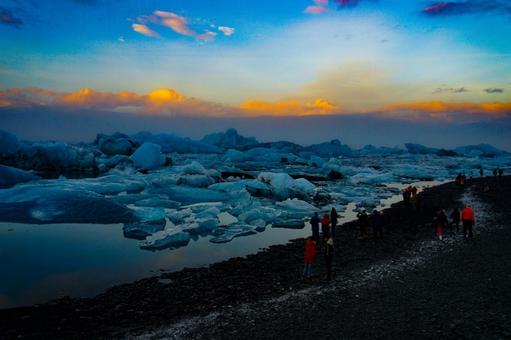 ヨークルスアゥルロゥン氷河湖 ヨークルスアゥルロゥン氷河湖 氷山,氷河,青い氷の写真素材
