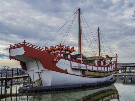 【奈良県】朱雀門広場・遣唐使船 遣唐使船,朱雀門広場,平城宮の写真素材
