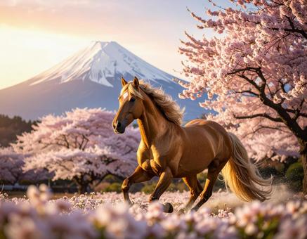 2026年用・馬モチーフの年賀素材 2026年用・馬モチーフの年賀素材の写真