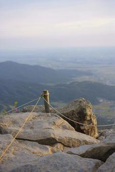夕暮れの山頂からの眺め 自然,風景,山の写真素材