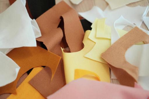 フエルトの端切れ フエルト,布,端切れの写真素材