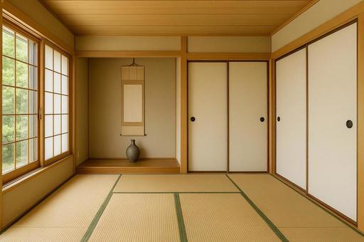 伝統的な和室の室内風景の写真