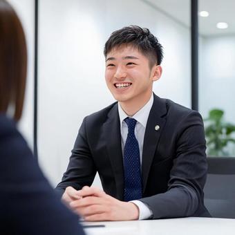 真剣に話すコンサルタント 真剣に話すコンサルタントの写真