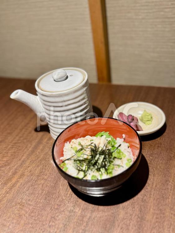 とり茶漬け 茶漬け,とり,鳥の写真素材