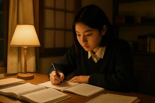 冬休みの宿題時間 冬休みの宿題時間の写真