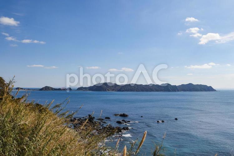 権現山から樺島の眺め 樺島,樺島地区,島の写真素材