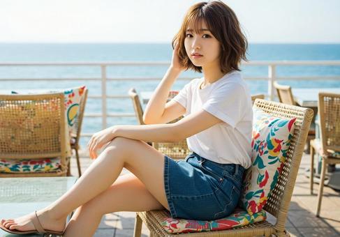 海に来ました 海に来ましたの写真