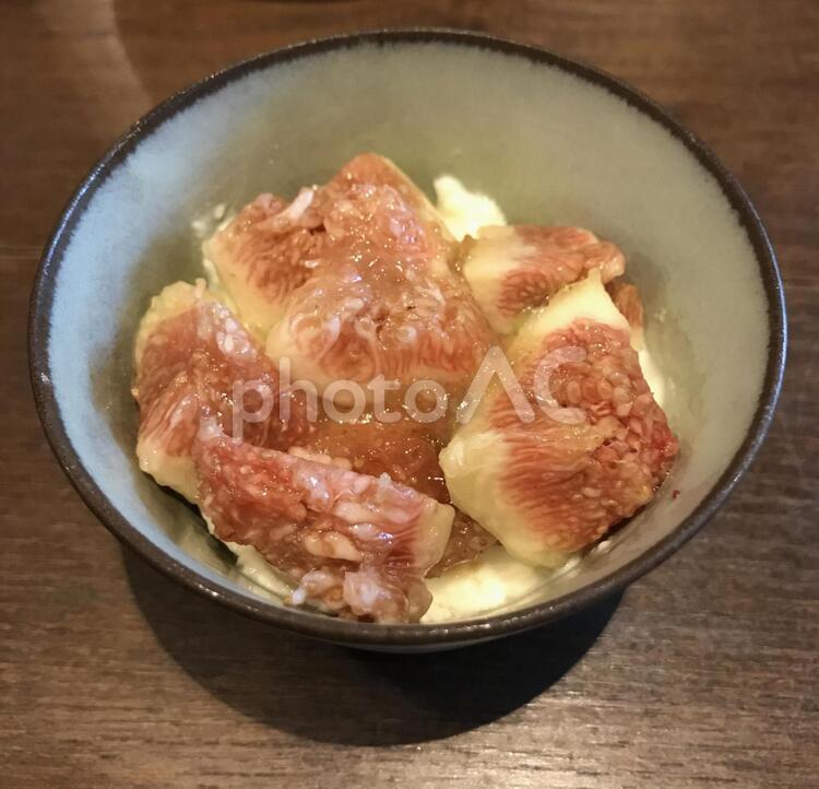 いちじくのデザート いちじく,イチジク,デザートの写真素材