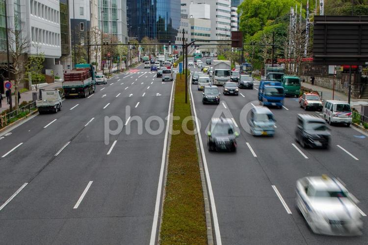 青山通りにて赤坂から青山を望む 青山通り,元赤坂,赤坂の写真素材