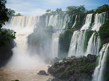 美しいナイアガラの滝 ブラジル,世界遺産,アルゼンチンの写真素材