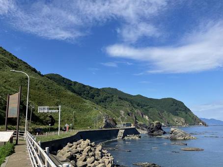 白神岬 白神岬 最南端,北海道,岬の写真素材
