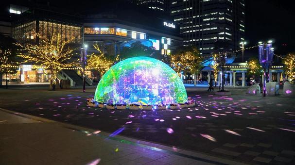 海浜幕張駅前クリスマス・千葉市幕張新都心 クリスマス,イルミネーション,冬の写真素材
