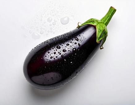 なす 茄子 みずみずしい 白背景 夏野菜 なす 茄子 みずみずしい 白背景 夏野菜の写真