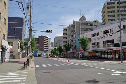 大阪市道九条梅田線海老江2丁目交差点付近 大阪市道九条梅田線海老江2丁目交差点付近 海老江,2丁目,交差点の写真素材