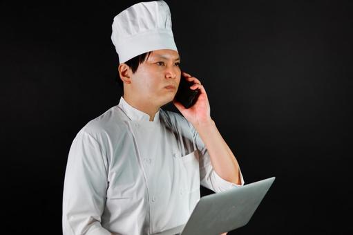 調理師の仕事風景 調理師の仕事風景 調理師,料理人,コック帽の写真素材