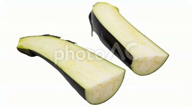 新鮮なナス　カット断面　マクロ撮影 なす,茄子,野菜の写真素材