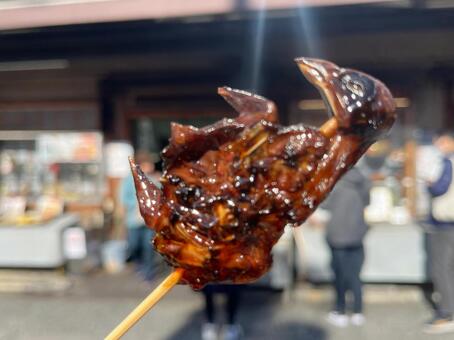 雀の焼鳥　すずめ　焼き鳥　伏見稲荷名物 雀の焼鳥,すずめ,焼き鳥の写真素材
