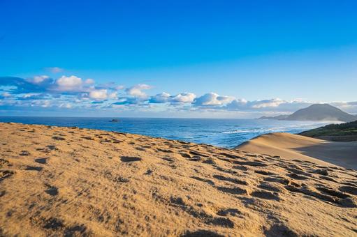 鳥取県　鳥取砂丘の風景 鳥取砂丘,日本の風景,自然の写真素材