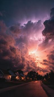 嵐の到来を告げる空の写真