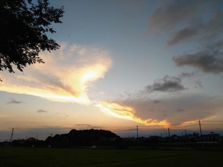 Photo, sunset, sky, setting sun, 