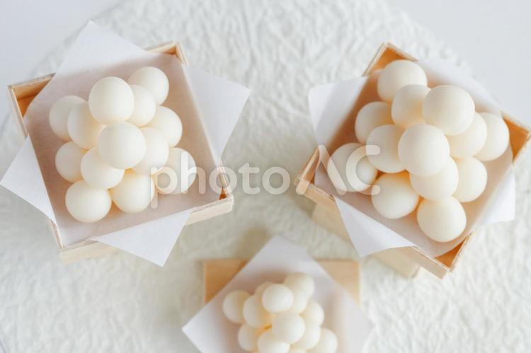 たくさんの小さなお月見団子　ハンドメイド 秋,素材,お月見の写真素材