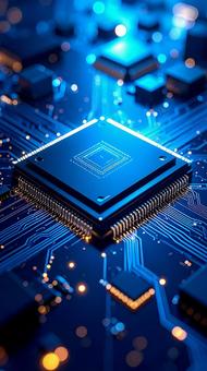 光る半導体チップ(縦型) 光る半導体チップ(縦型)の写真