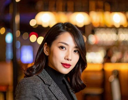 秋冬ファッション女性ポートレート 秋冬ファッション女性ポートレートの写真