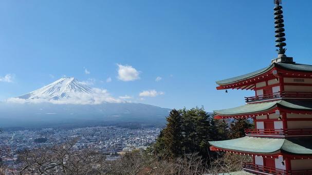 日本を感じる景色 日本を感じる景色 富士山,青空,山の写真素材